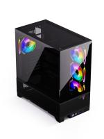 Компьютерный корпус ABR MINI PRO (1*USB 3.0, 1*USB Type-C, HD Audio, 4xRGB Fan, ATX, Micro-ATX, ITX)